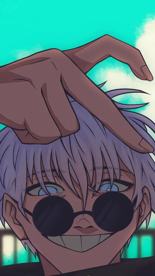 Early Gojo character design used as PFP with human and relatable feel