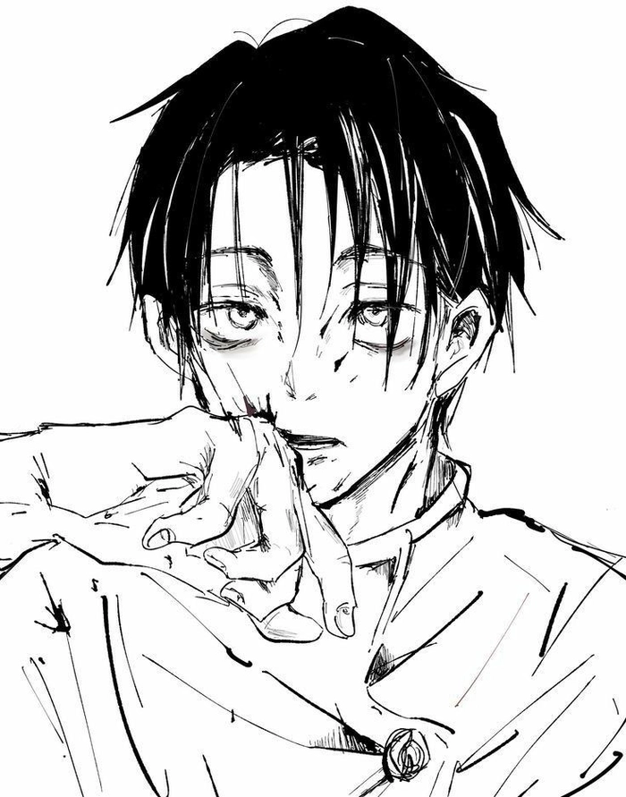Yuta Okkotsu animated GIF PFP with subtle eye movement and expressive frame