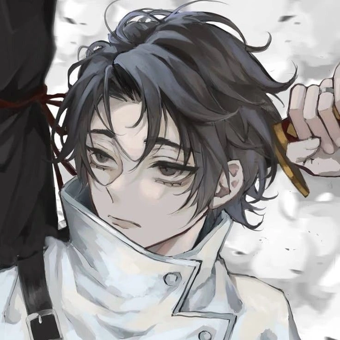 Yuta Okkotsu manga avatar with ink shading and close-up emotional expression