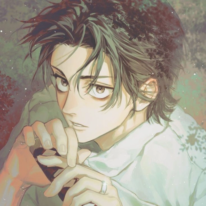 Yuta manga pic avatar with tight facial crop and clean black and white linework
