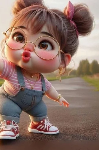 Funny cartoon girl PFP expressive bold design