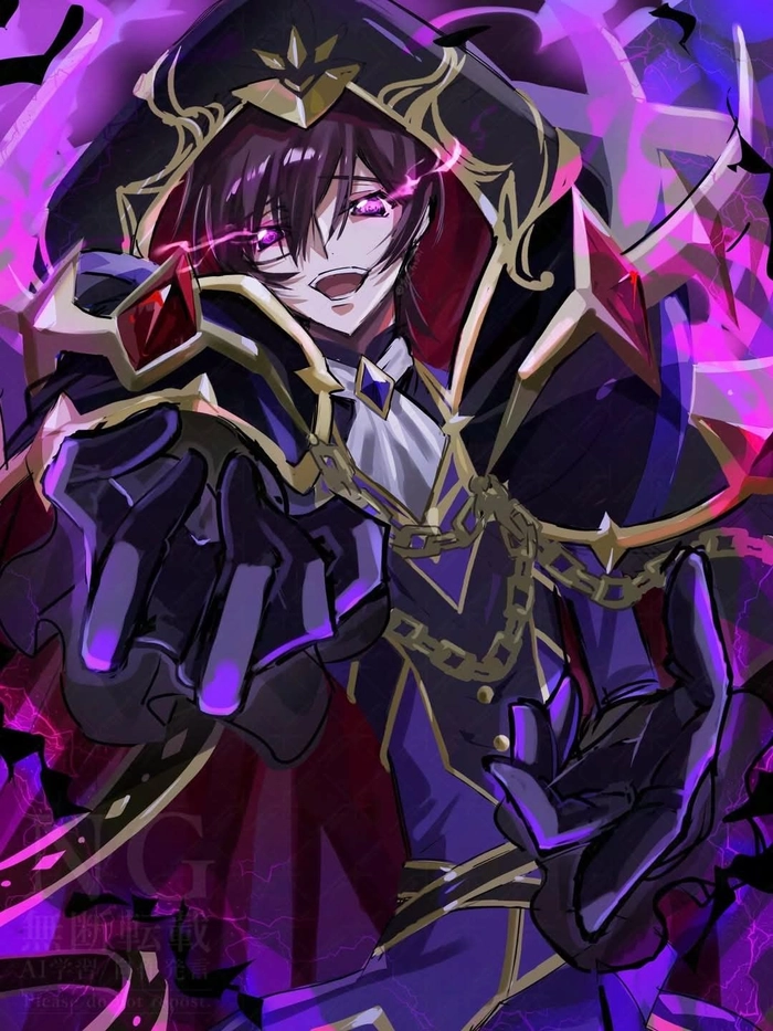 Aesthetic Lelouch PFP with dreamy soft overlay and mood grading