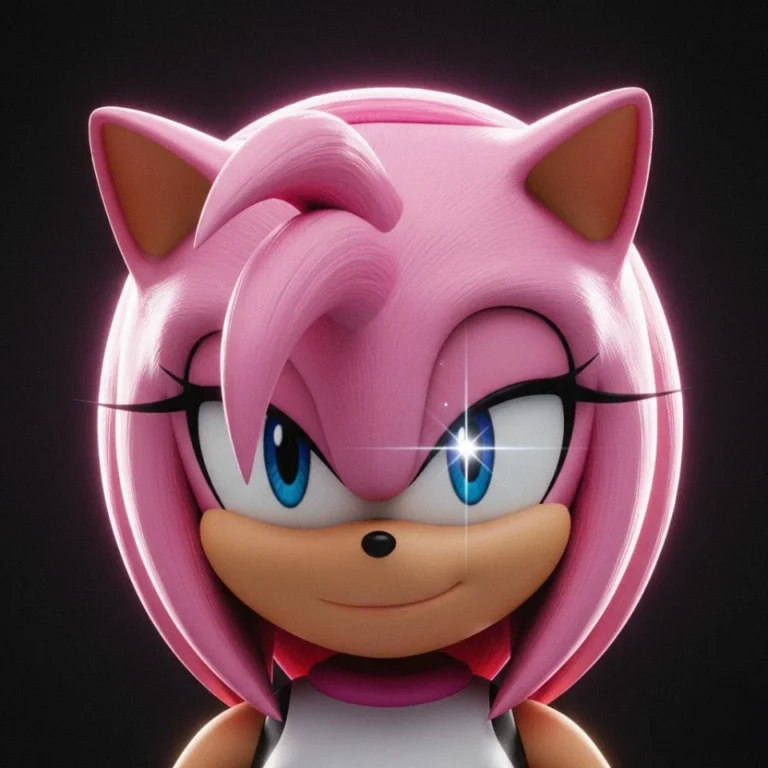 Amy Rose comic PFP bold linework graphic novel style