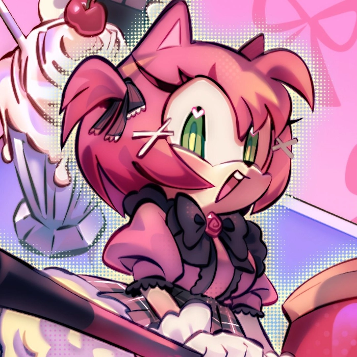 Amy Rose comic book style profile picture expressive