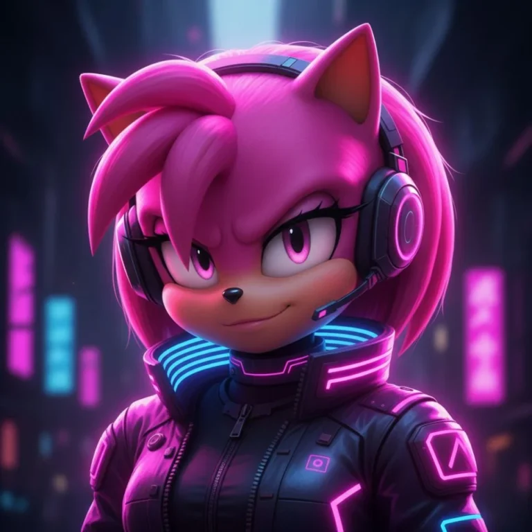 Amy Rose fanart PFP creative original artist style