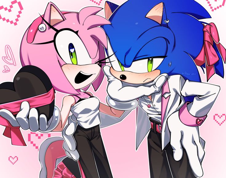 Amy Rose matching PFP set for couples or friends