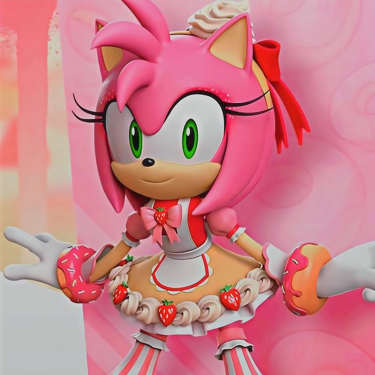 Amy Rose pink aesthetic profile picture sparkle glow effect