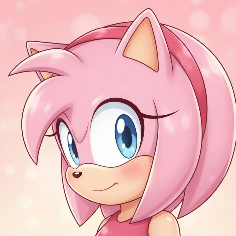 Amy Rose hyper-cute cutecore PFP for TikTok Discord