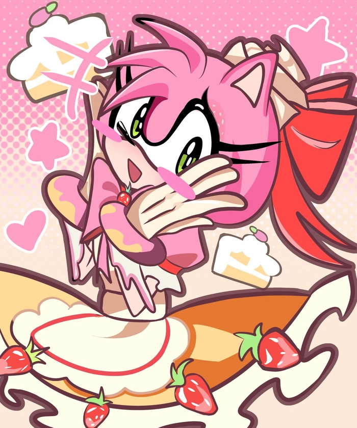 Amy Rose Discord PFP bold expressive colors