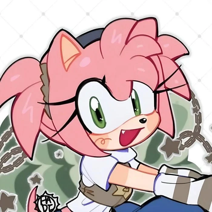 Amy Rose detailed fanart PFP by fan artist
