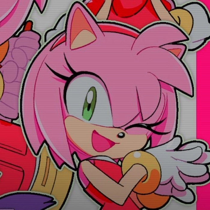 Amy Rose animated GIF profile picture with motion
