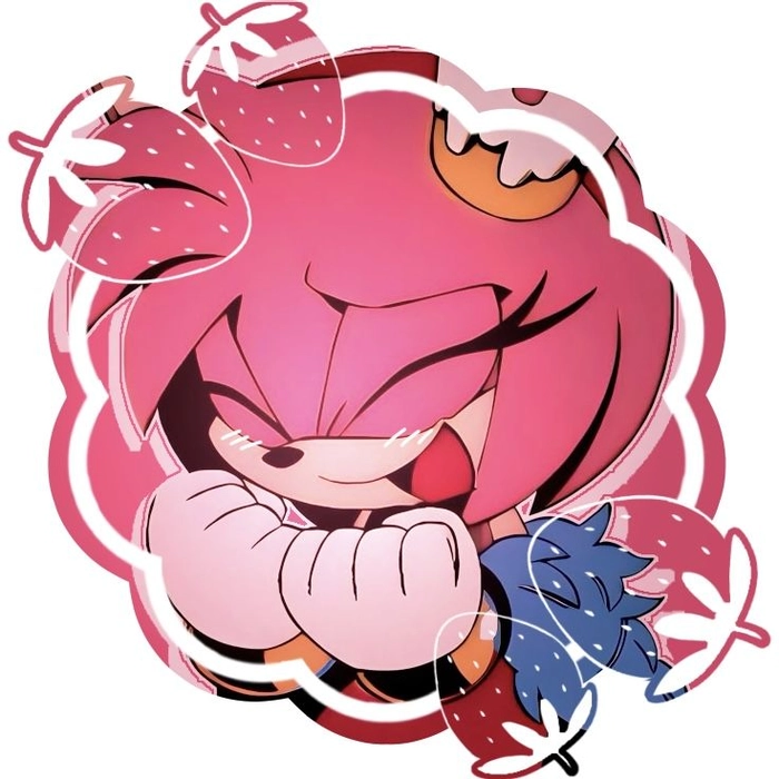 Amy Rose looping GIF PFP expressive animation