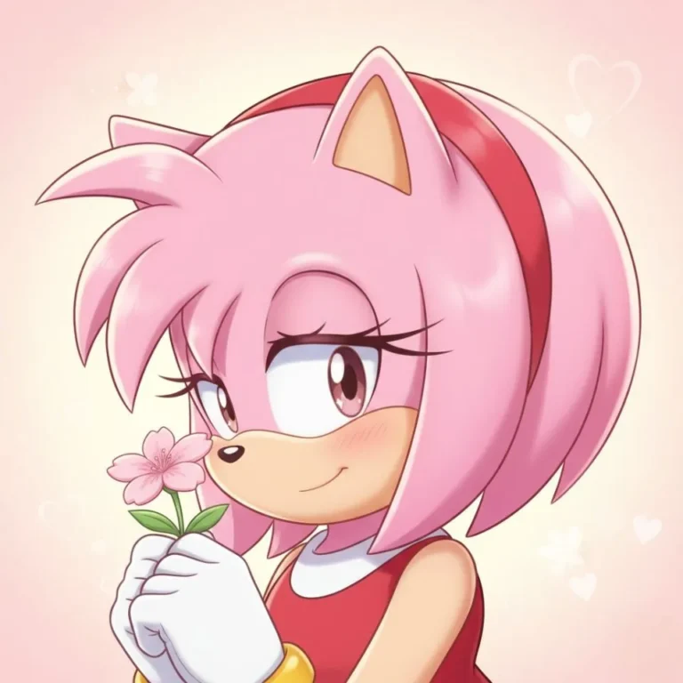Amy Rose icon PFP minimal clean close-up for Discord