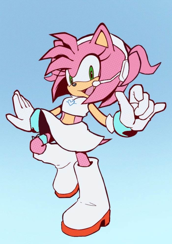 Amy Rose PNG transparent background clean cutout
