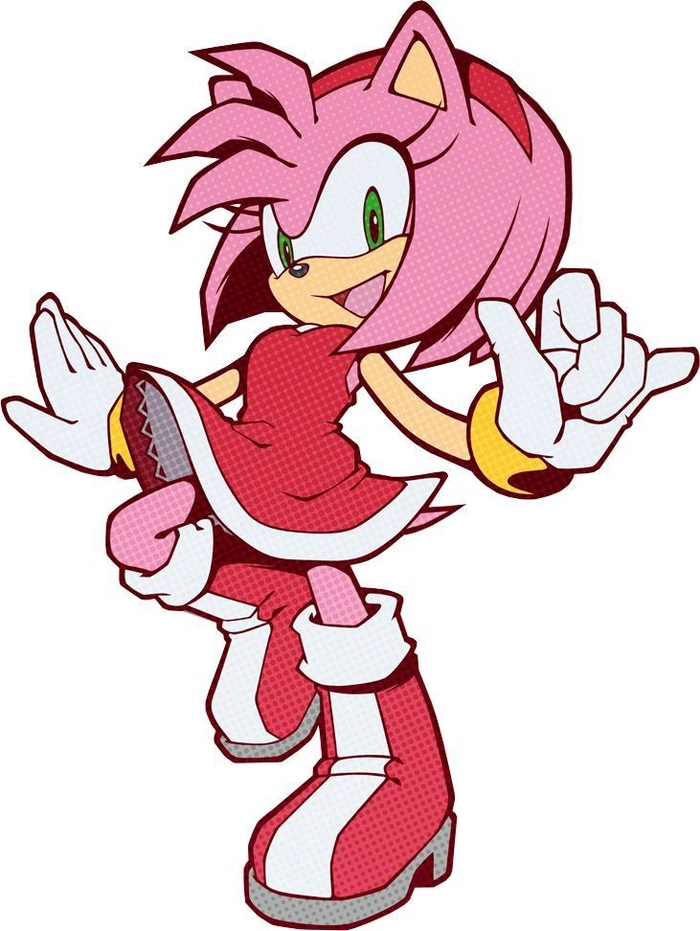 Amy Rose PNG clear cutout for custom edits