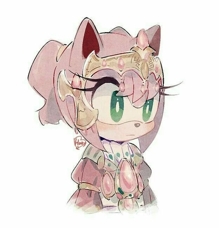Amy Rose PNG avatar with sharp clean edges