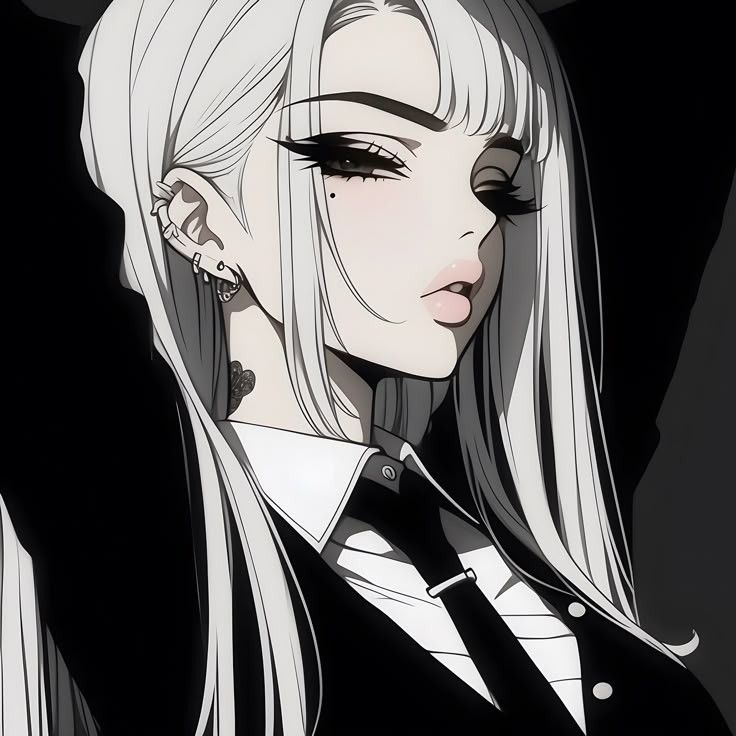 black and white vampire pfp cinematic film aesthetic