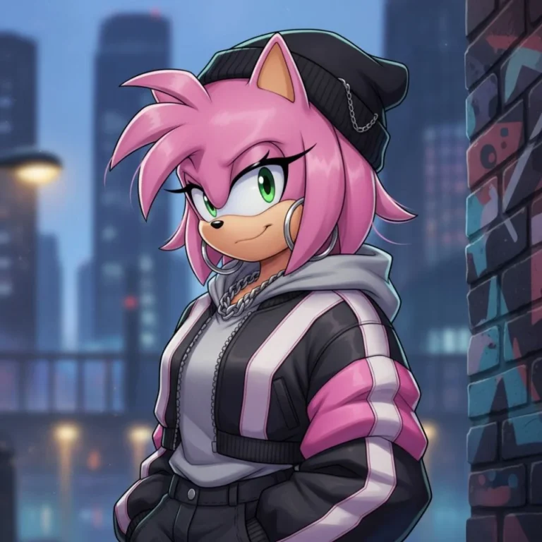 Cool Amy Rose PFP confident pose bold expression