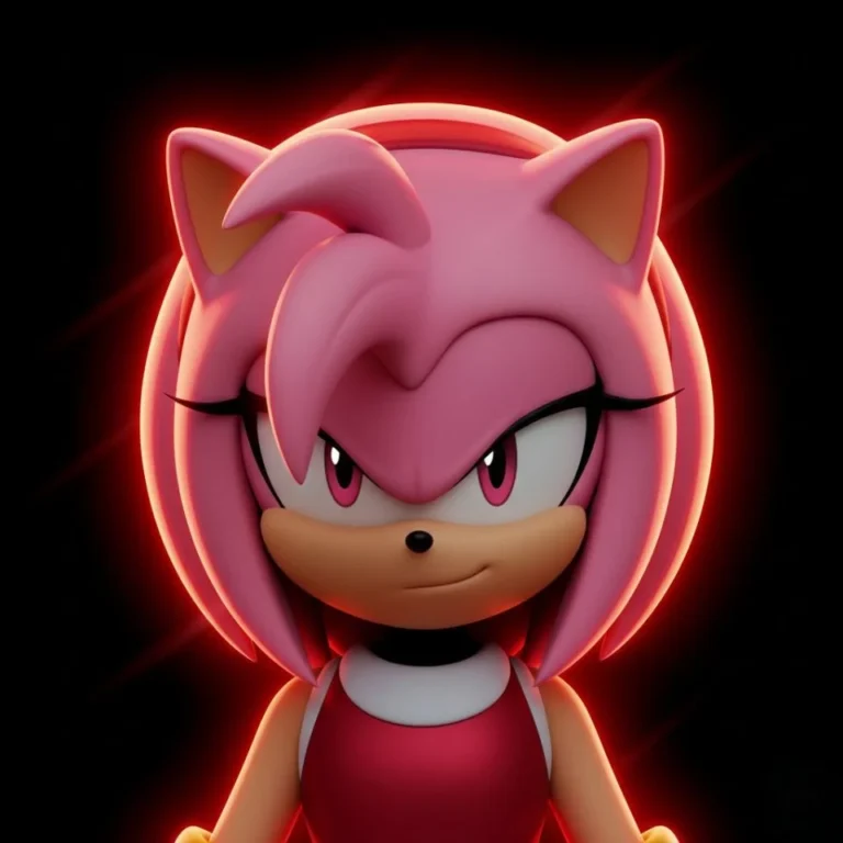 Amy Rose cool aesthetic PFP dynamic attitude