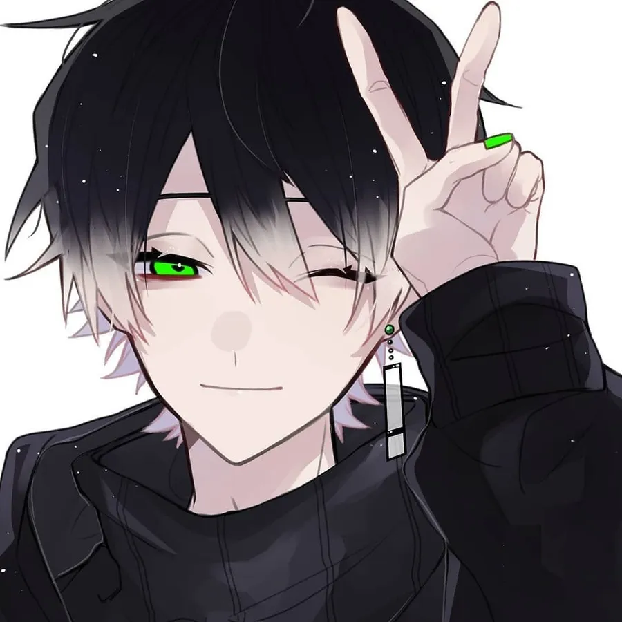 Moody boy Discord avatar with deep blue color grading