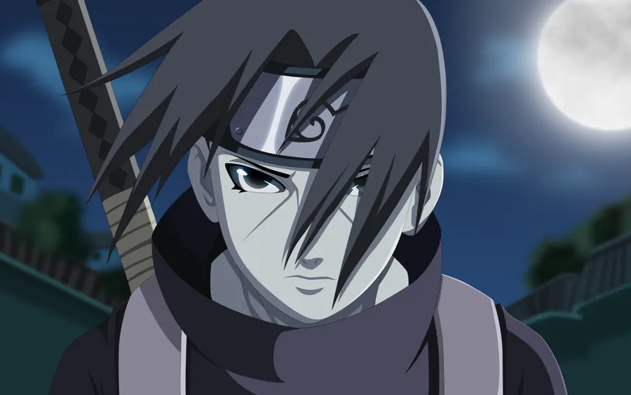 Anime boy Discord avatar with dramatic shadow and crimson highlight