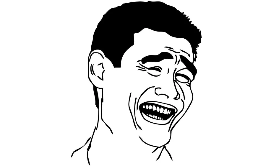Classic internet joke face formatted as Discord avatar