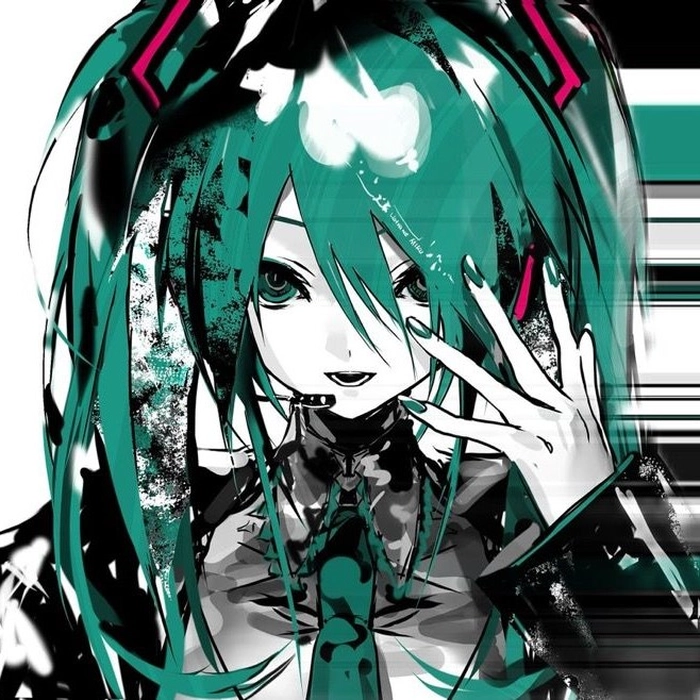Internet humor Miku PFP with familiar meme framing and bold contrast