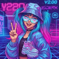 Dynamic gaming avatar for Discord with high contrast character lighting