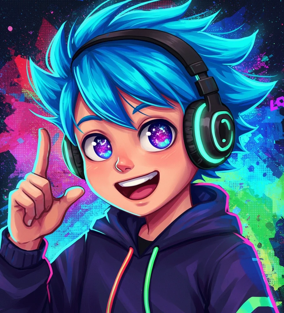 Gaming profile picture for Discord with motion blur and weapon focus