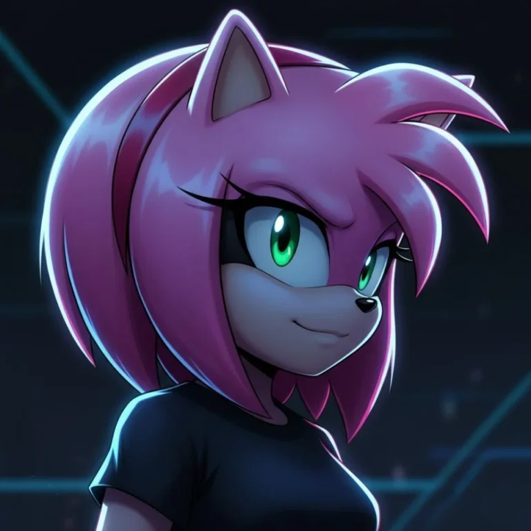 Goth Amy Rose PFP dark alternative aesthetic