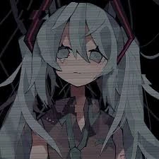 Halloween Hatsune Miku PFP with spooky orange-purple palette and costume elements