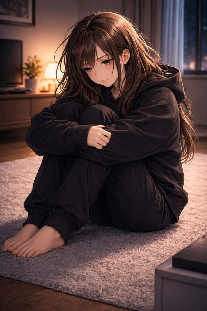 Instagram PFP sad dim lighting introspective portrait