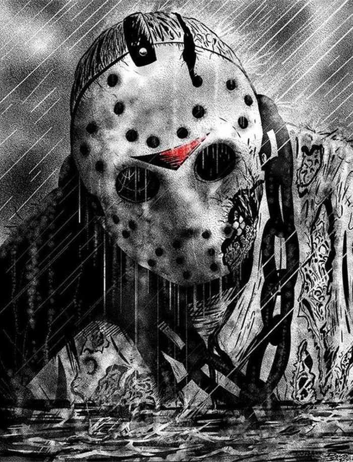 Jason Voorhees banner wide cinematic forest fog header image