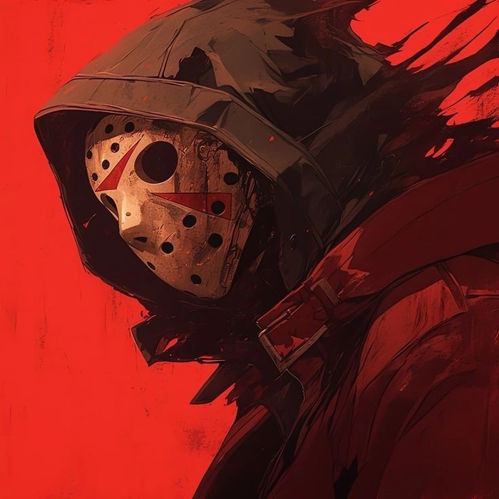 Jason Voorhees PFP 4K dark lighting close-up mask detail