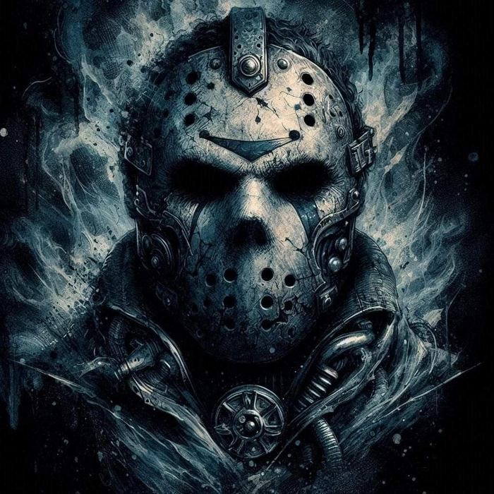 Jason Voorhees PFP comic art graphic novel dark style