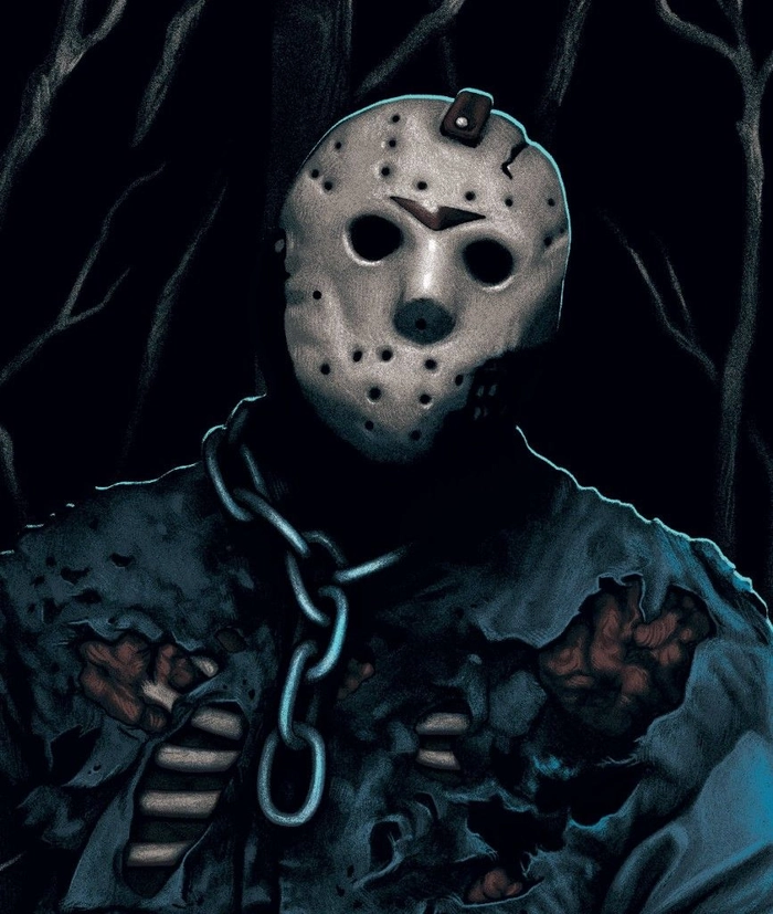 Jason Voorhees PFP forsaken grunge cracked mask decay texture