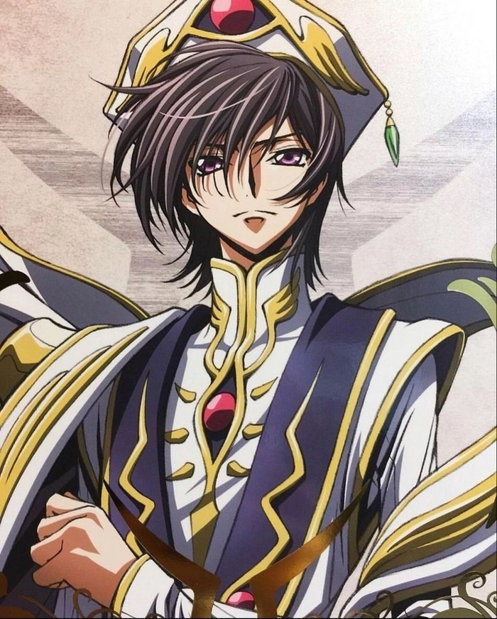 Lelouch Emperor PFP displaying regal posture and gold accents