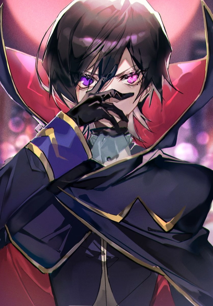 Lelouch PFP fanart in alternate color style by fan artist