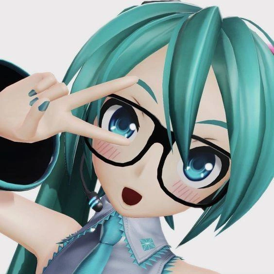 Matching Hatsune Miku PFP pair with complementary poses and coordinated colors