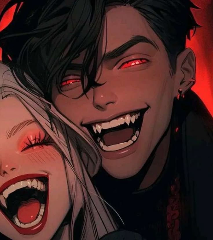 matching vampire pfp friends mirrored composition