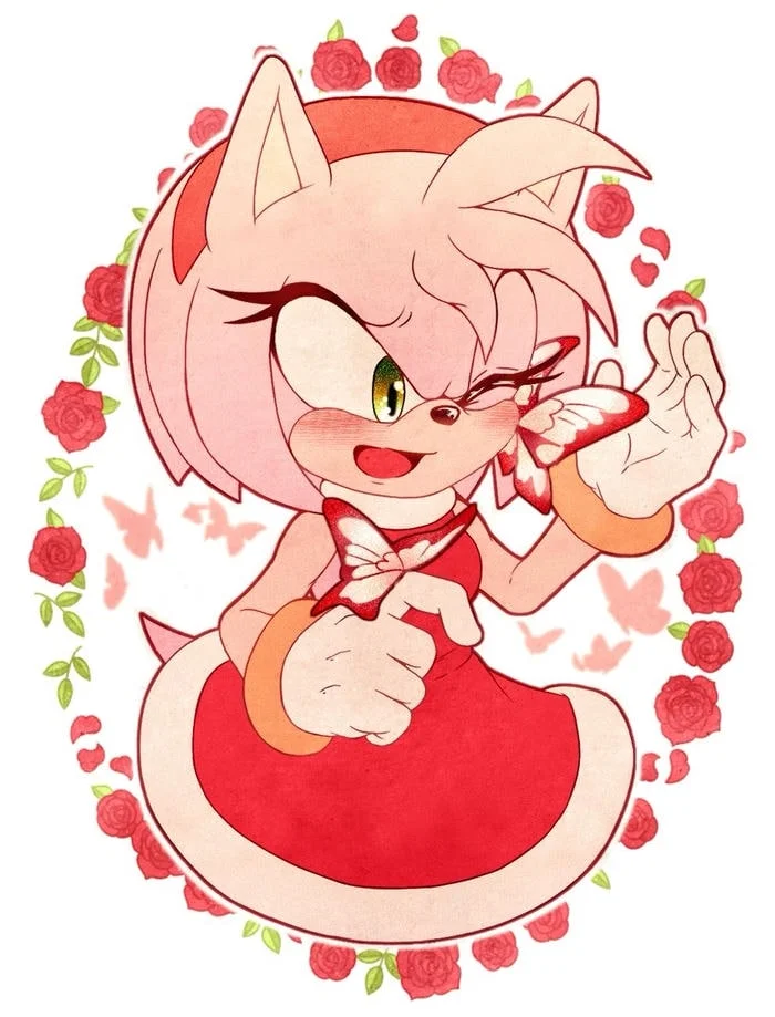 Movie Amy Rose PFP based on Sonic film character design