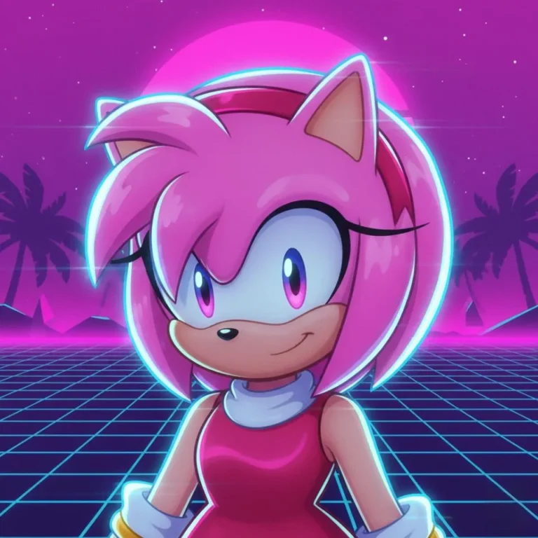 Amy Rose sad profile picture with emotional quiet expression