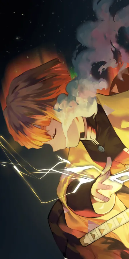 Anime smoking PFP with swirling smoke trails and expressive character