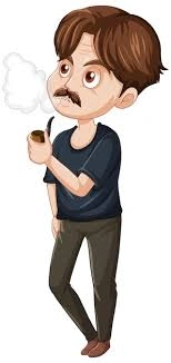 Cartoon smoking PFP with bold outlines and playful edgy style