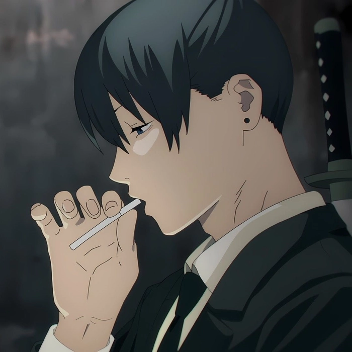 Instagram smoking PFP with polished editorial lighting