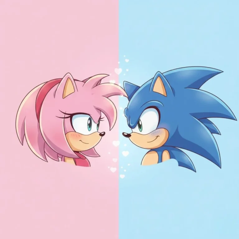 Sonic franchise Amy Rose profile picture vibrant colors
