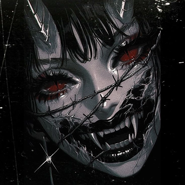 vampire anime pfp stylized character glowing eyes