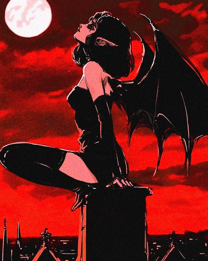 vampire anime pfp fantasy background rich detail
