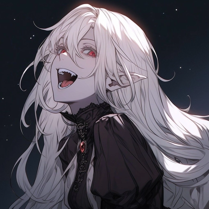 vampire pfp anime glowing red eyes fantasy