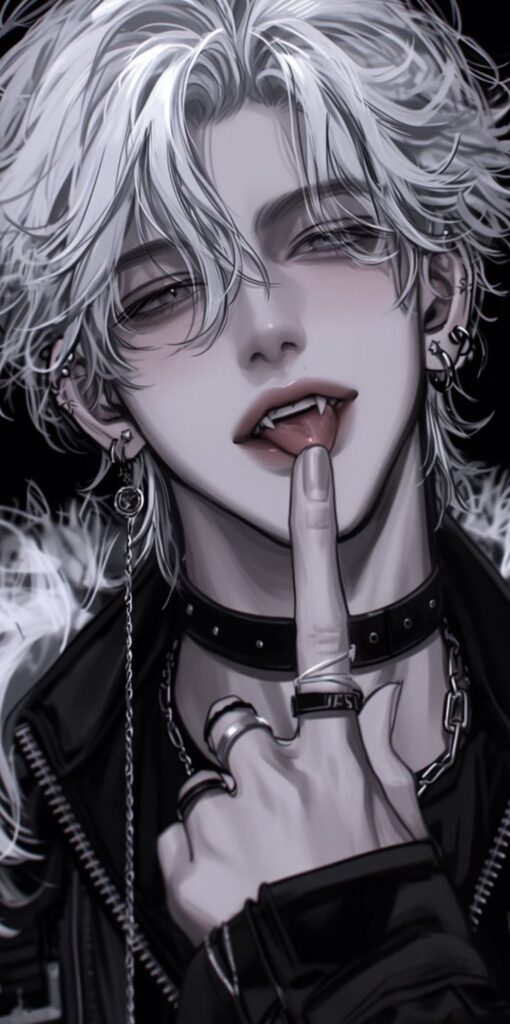 vampire pfp boy shadow and moonlight